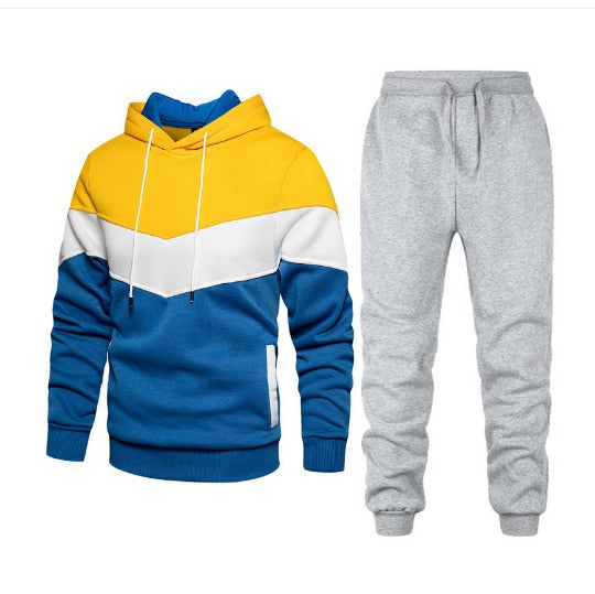 Men - Cozy Knit Jumper and Trousers Set - Trendy and Comfortable Outfit for All Occasions