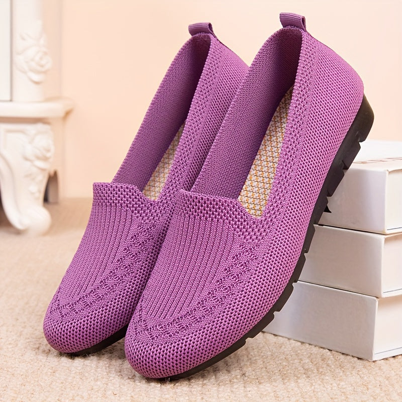 Women's - Slip-On Loafers - Lightweight Mesh - Breathable Comfort Shoes for Everyday Wear