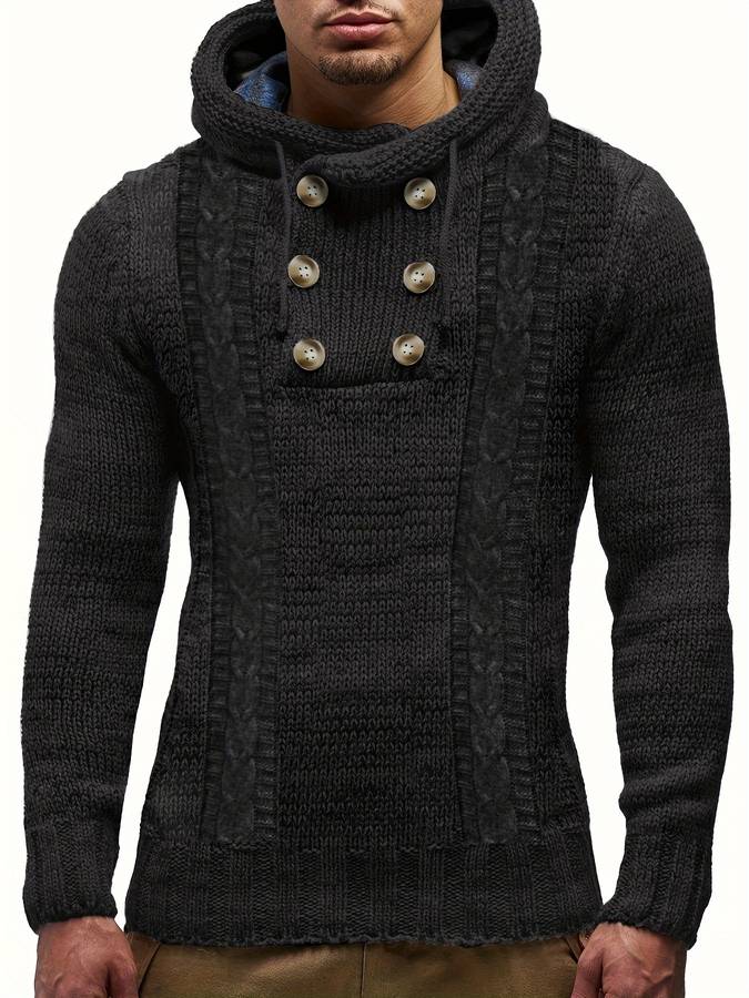 Men - Knitted Hoodie - Comfortable & Stylish - Perfect for Casual Wear