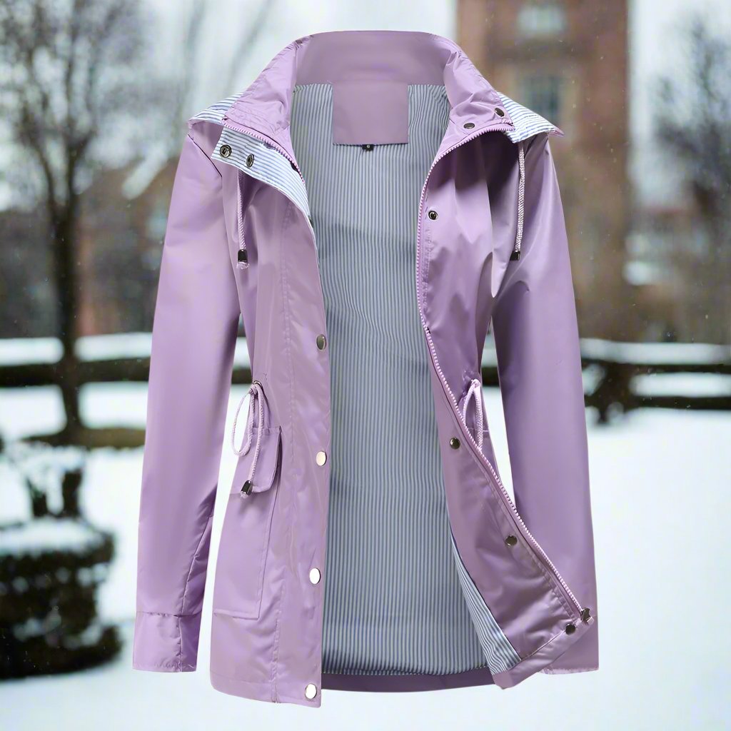 Women - Trench Coat - Elegant Design with Detachable Hood - Stylish All-Season Outerwear for Every Occasion