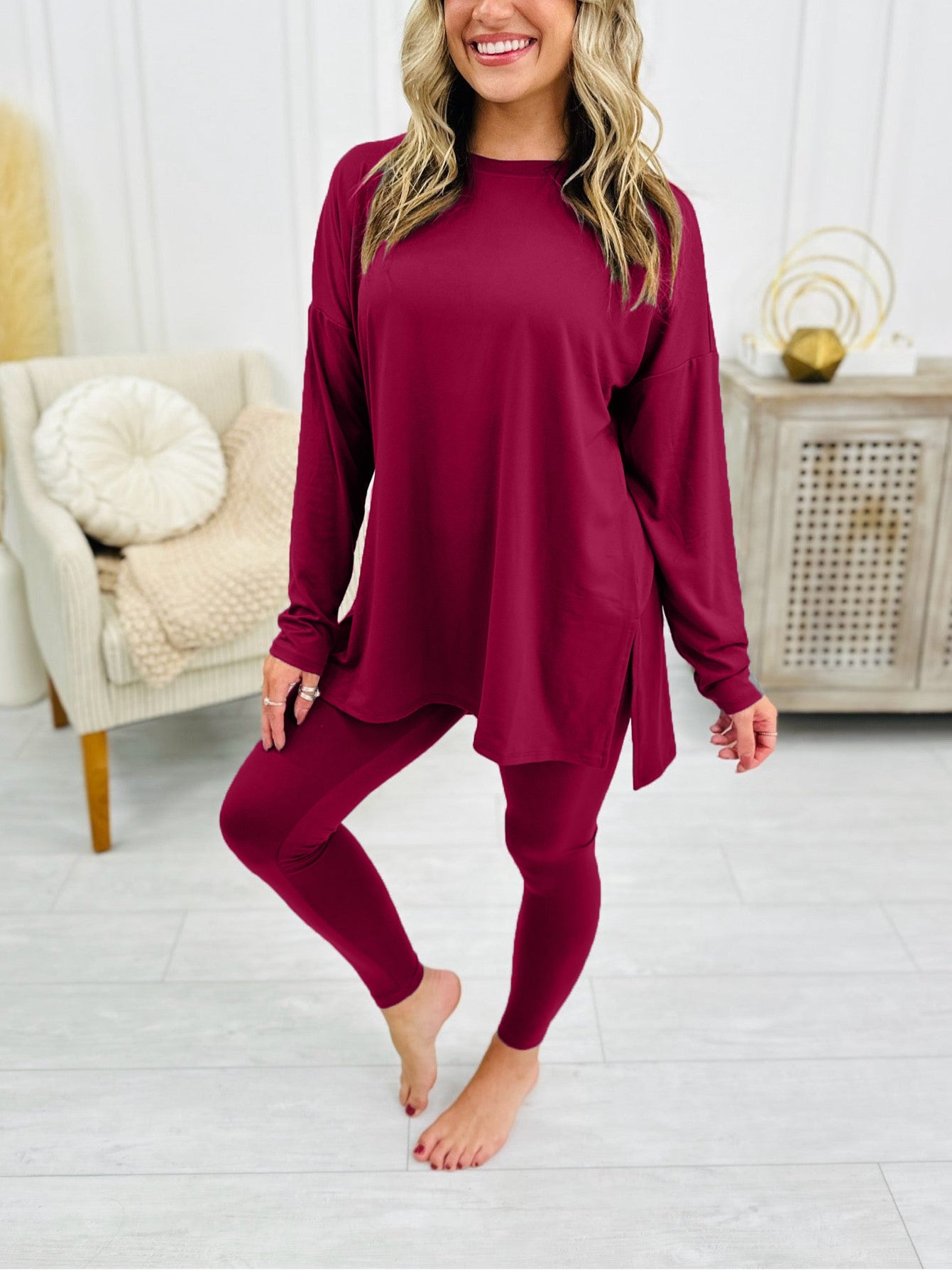 Women - Long-Sleeved Loungewear Set - Cozy Comfort - Perfect for Relaxation and Leisure