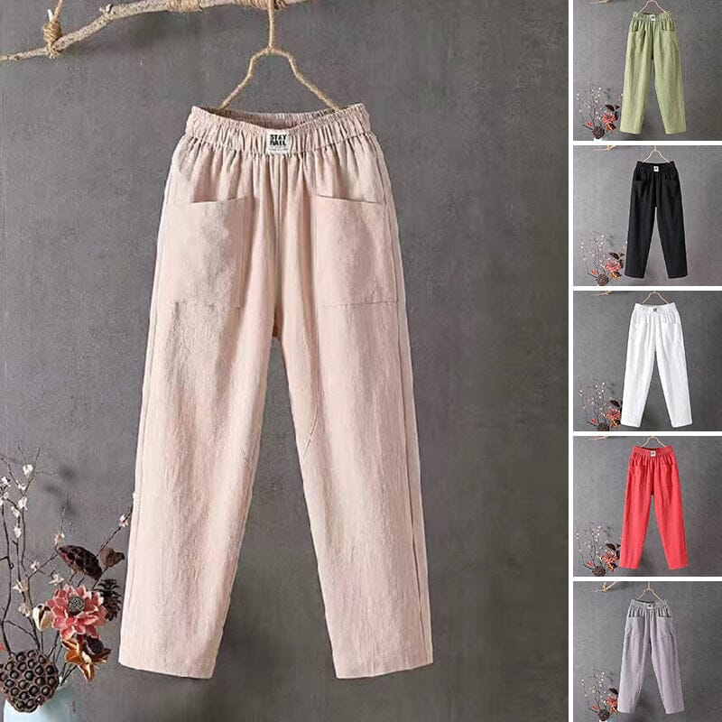 Cotton and linen harem trousers