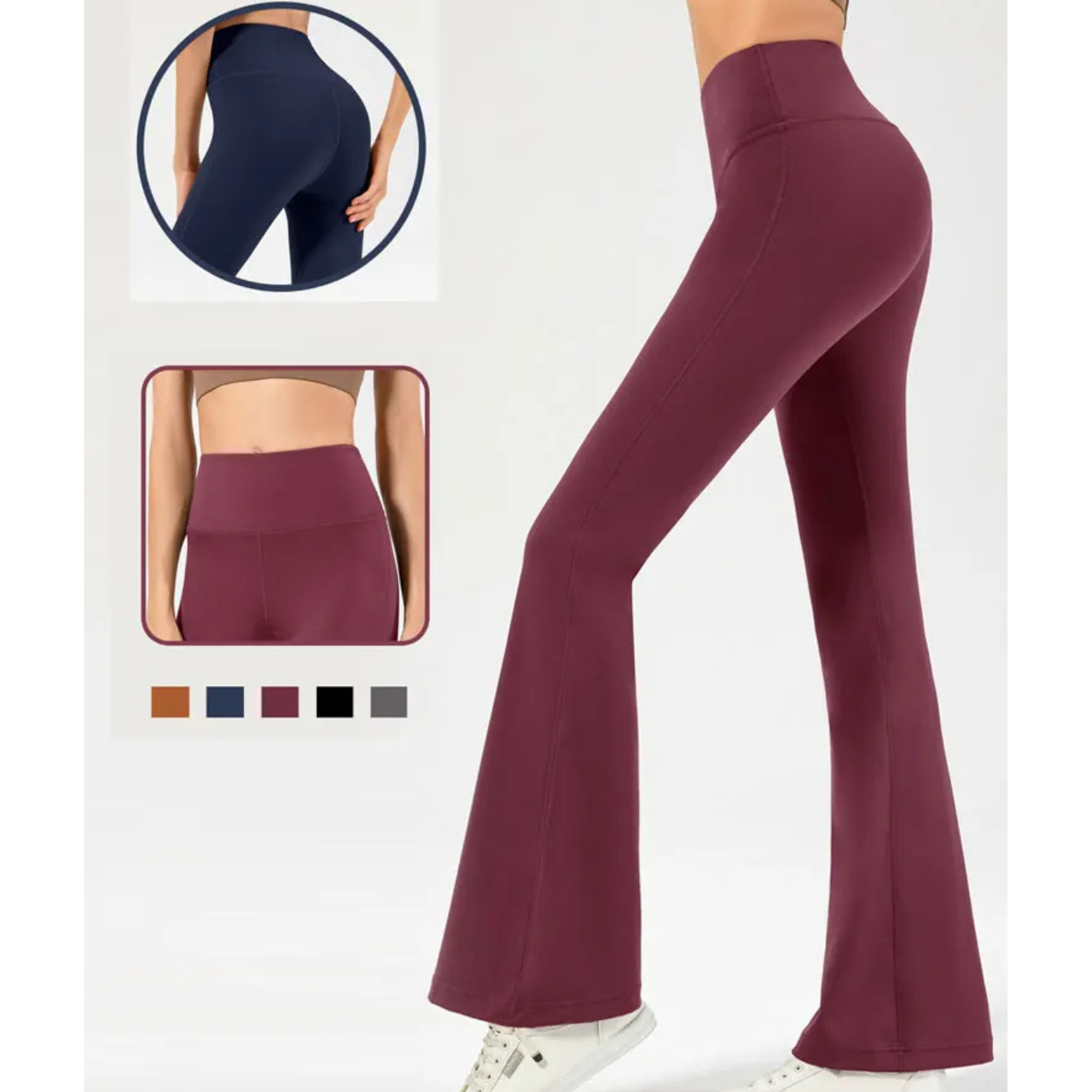 Seamless Flared Pants Ladies with High Waist and Stretch