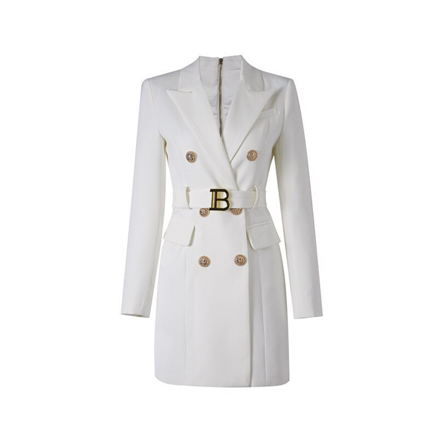 Women - Blazer Dress - Unicoloured - Chic & Elegant Blazer Dress Perfect for Any Occasion