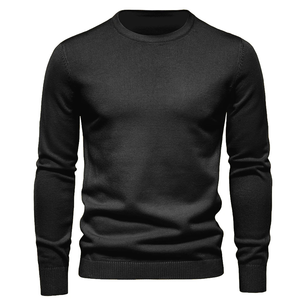 Minimalist round neck men's jumper for timeless style