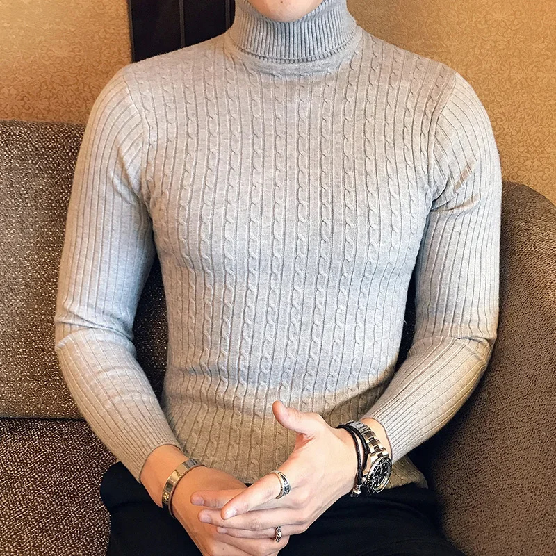 Knitted turtleneck jumper men