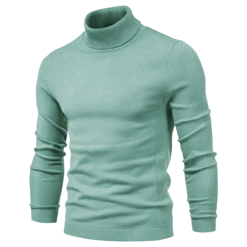 Slim fit knitted jumper turtleneck jumper men