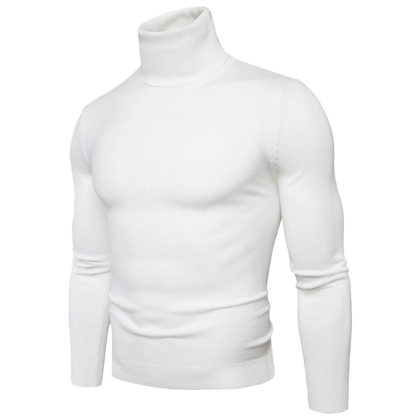 Tight-fitting turtleneck jumper for winter days