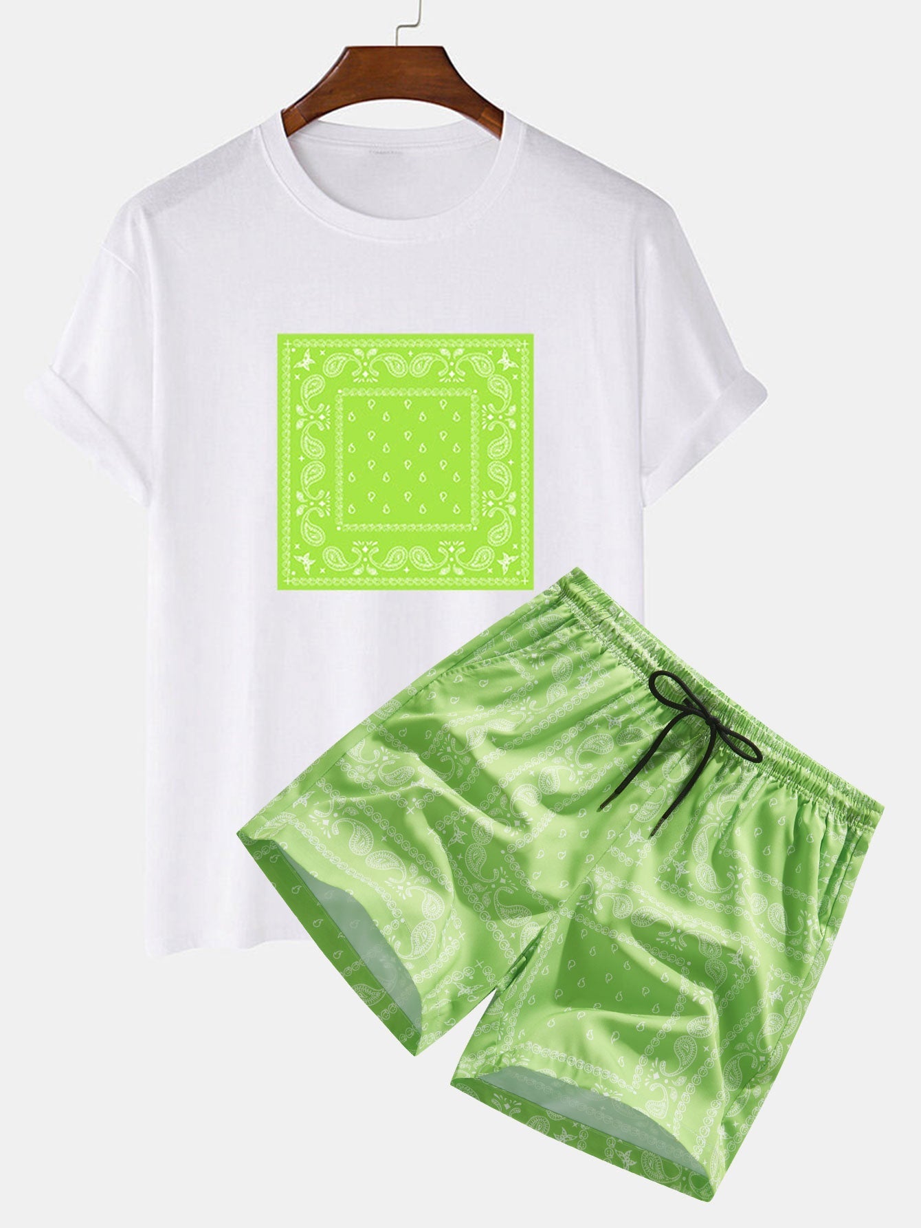 Paisley Print T-Shirt & Paisley Print Shorts