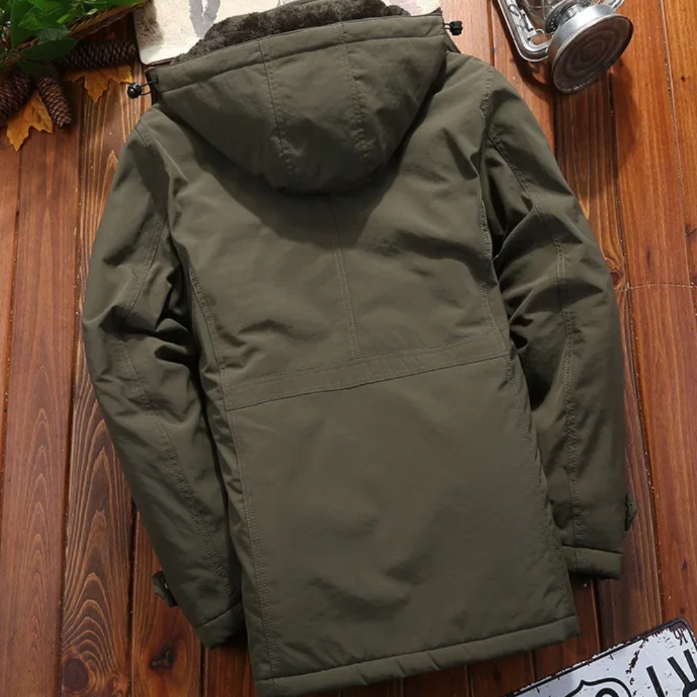 High-quality parka jacket for men with warm fleece lining