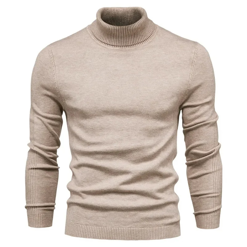 Slim fit knitted jumper turtleneck jumper men