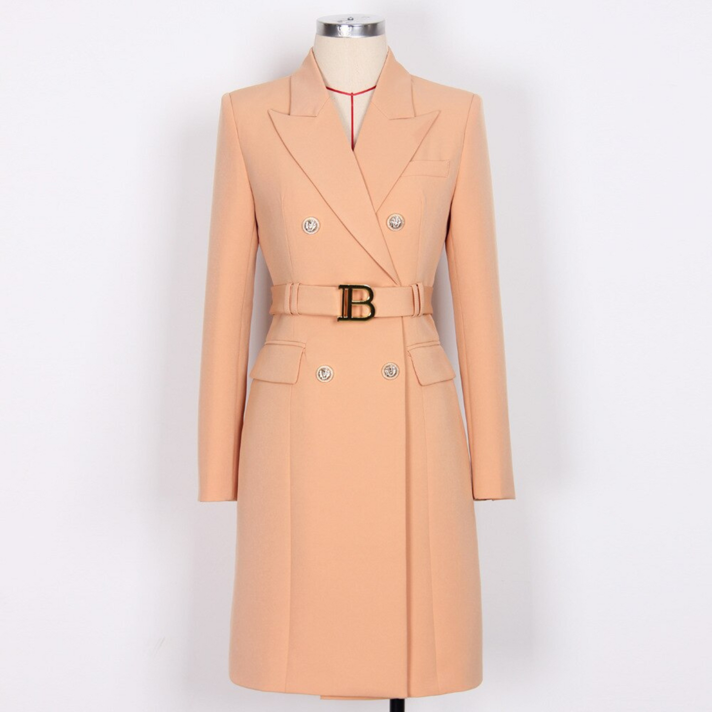 Women - Blazer Dress - Unicoloured - Chic & Elegant Blazer Dress Perfect for Any Occasion