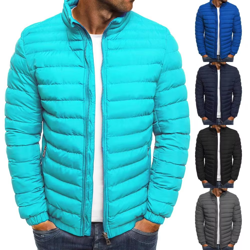 Men's jacket with stand-up collar and front zip