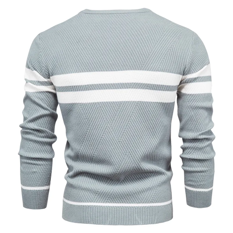 Striped men's jumper with modern design for stylish appearances