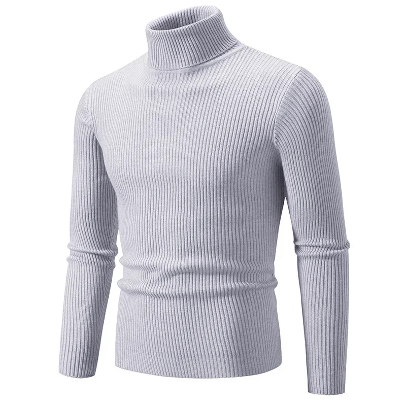 Ribbed turtleneck jumper for autumn and winter