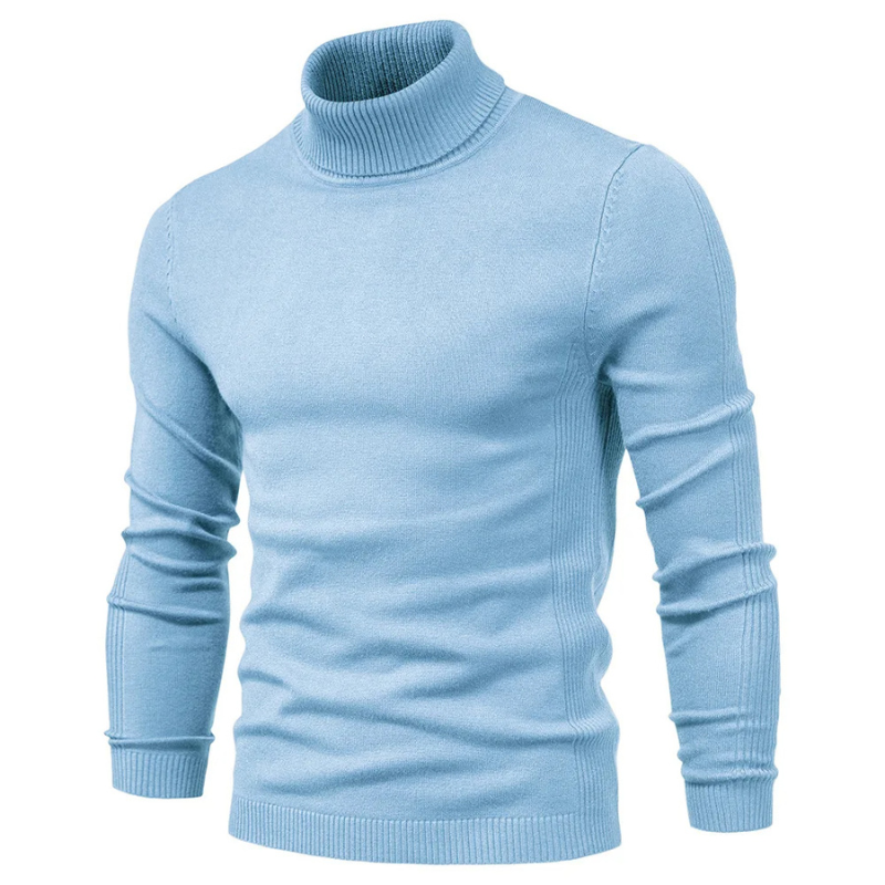 Slim fit knitted jumper turtleneck jumper men