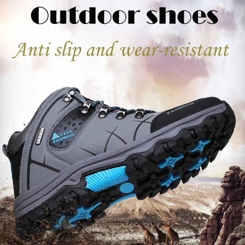 Hiking Shoes Men's Waterproof Warm Lined Outdoor Trekking Shoes