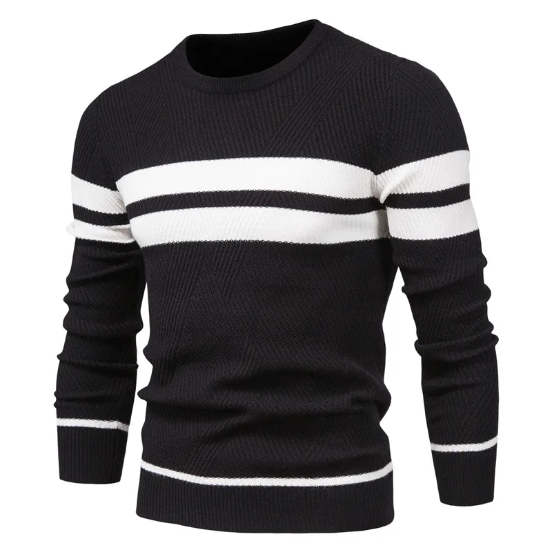 Striped men's jumper with modern design for stylish appearances