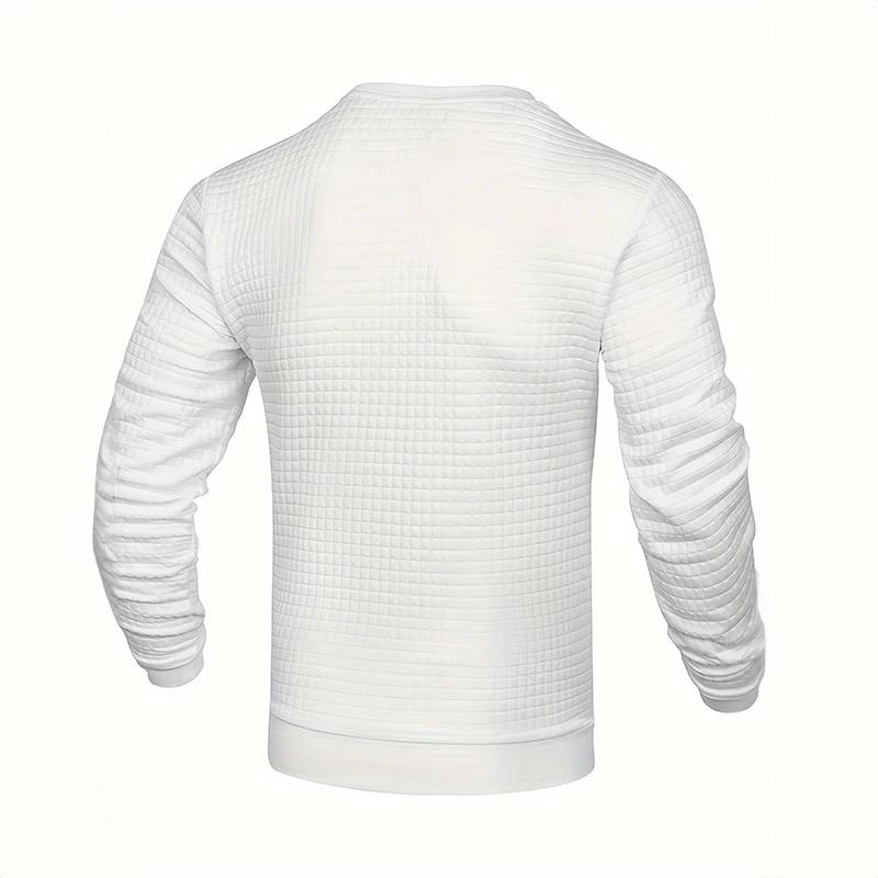 Men's with structure, round neck slim fit jumper