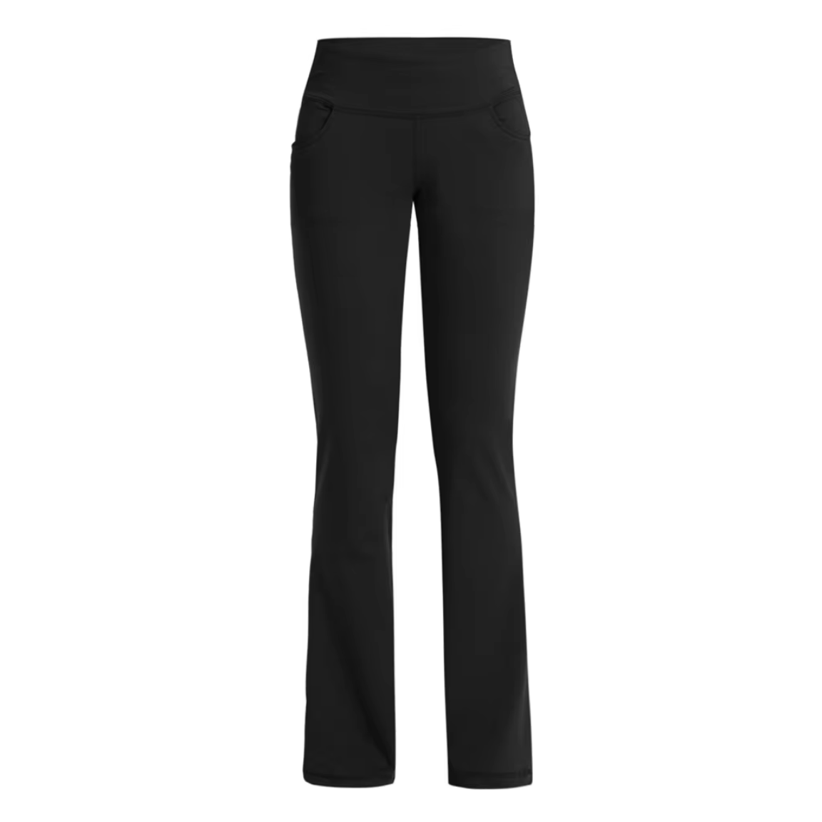 Flared Pants Ladies with High Waist and Phone Pocket