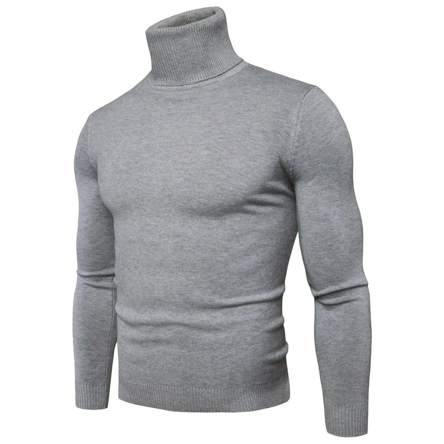 Tight-fitting turtleneck jumper for winter days