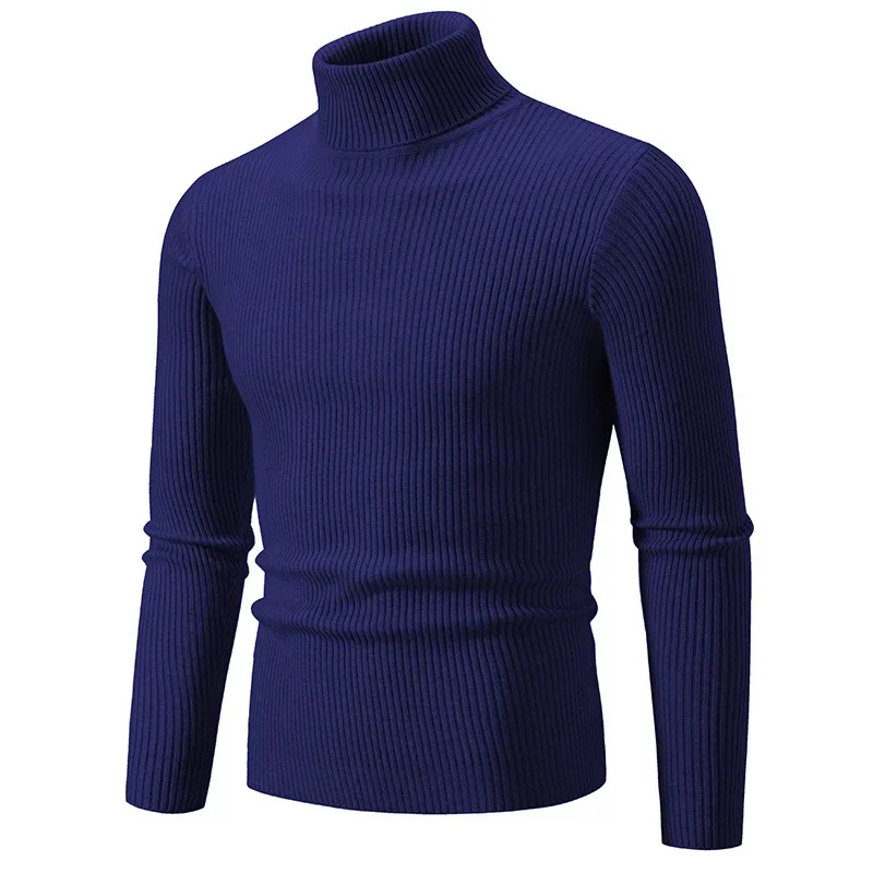 Ribbed turtleneck jumper for autumn and winter