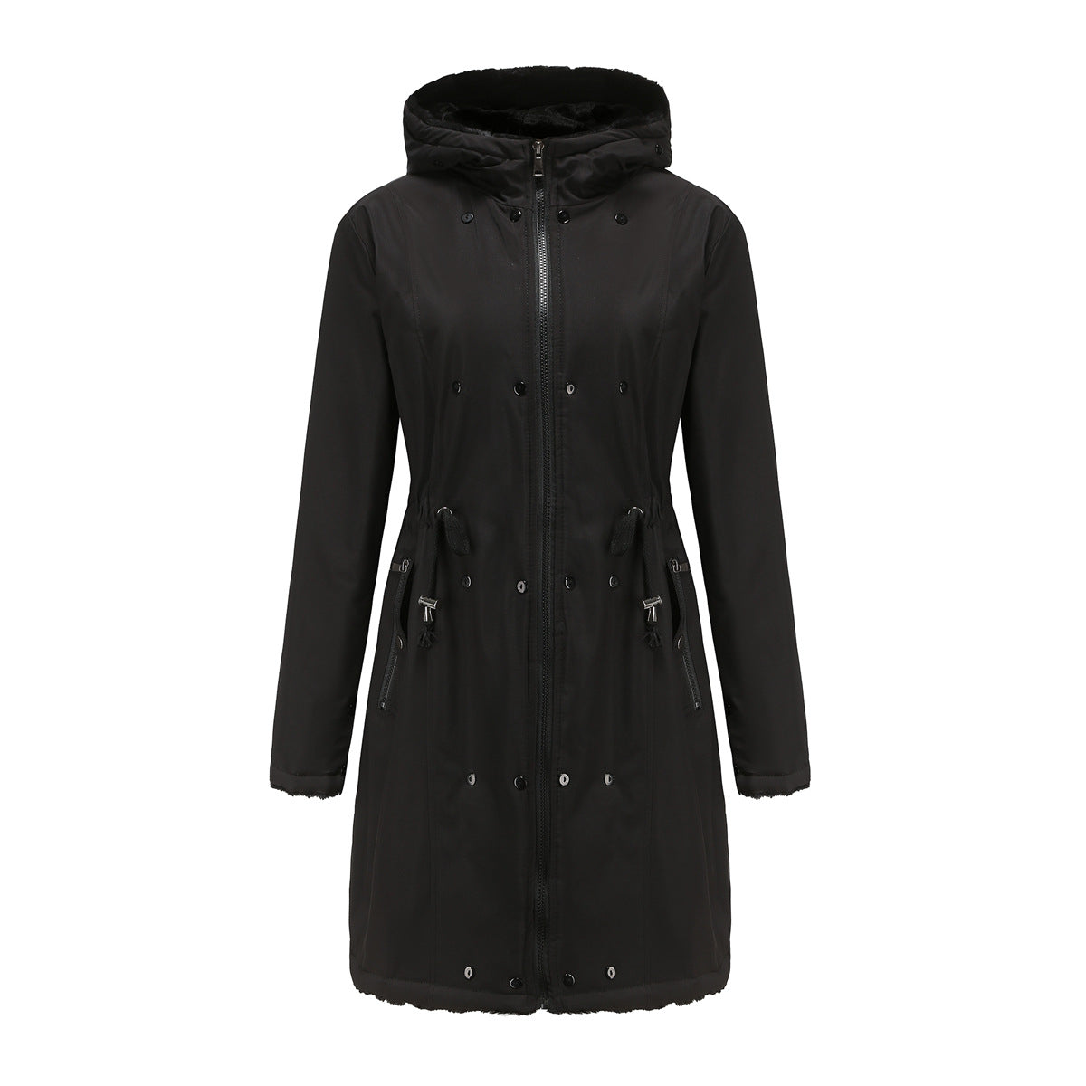 Women - Winter Parka - Detachable Fur Hood - Stylish Warm Outerwear for Cold Weather