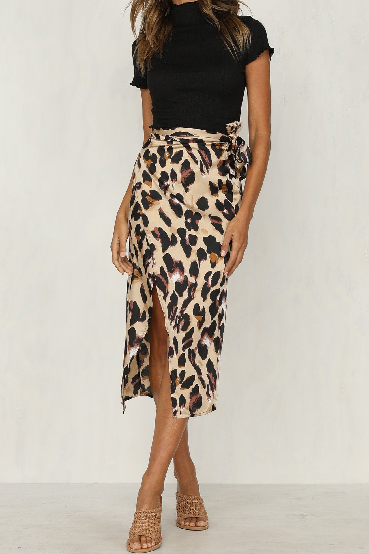 Fashionable Seductive leopard skirt