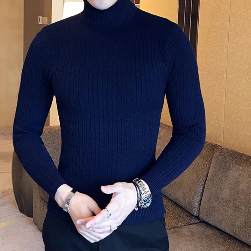 Knitted turtleneck jumper men