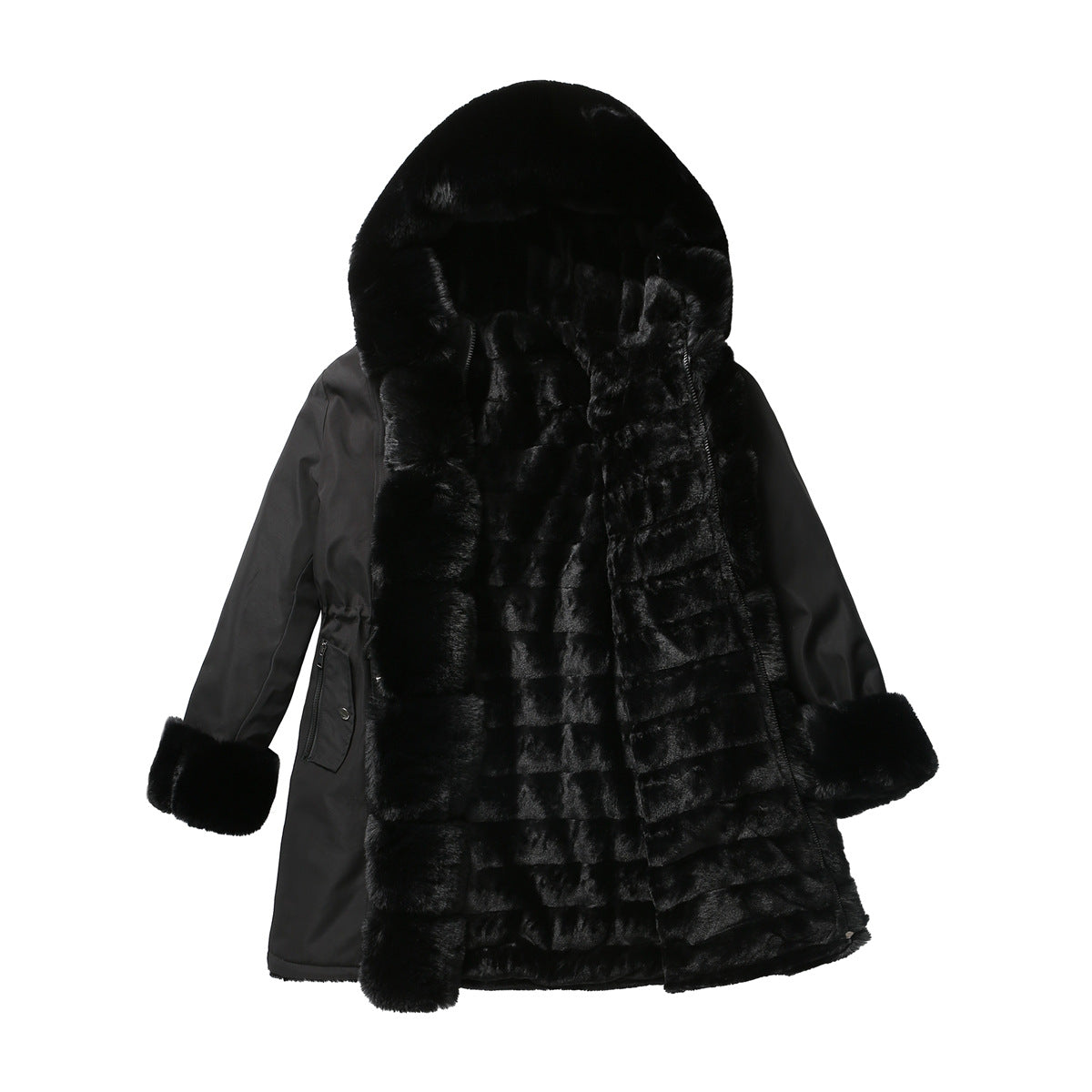 Women - Winter Parka - Detachable Fur Hood - Stylish Warm Outerwear for Cold Weather