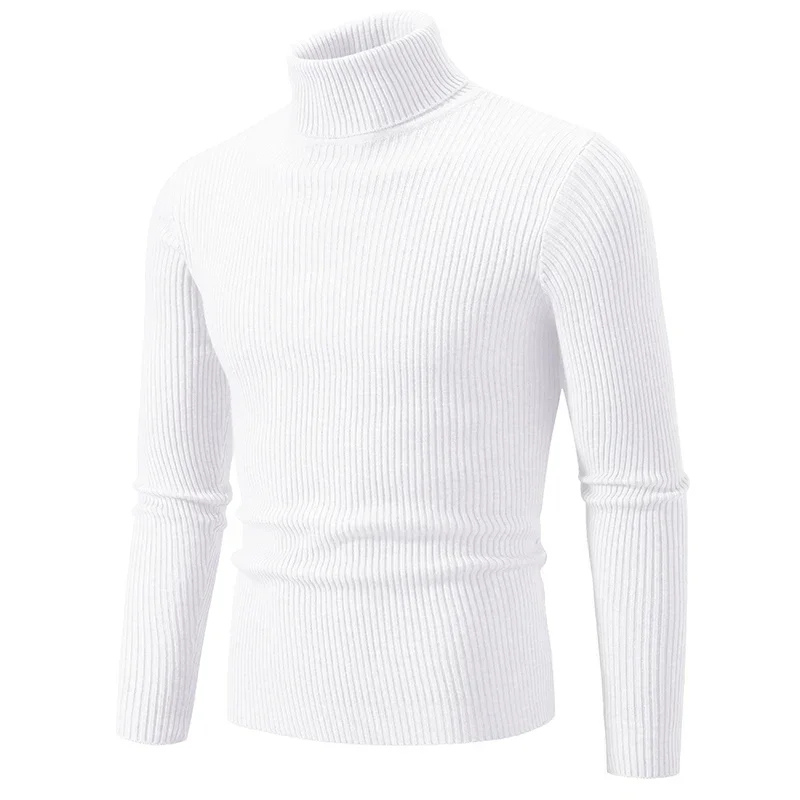 Ribbed turtleneck jumper for autumn and winter