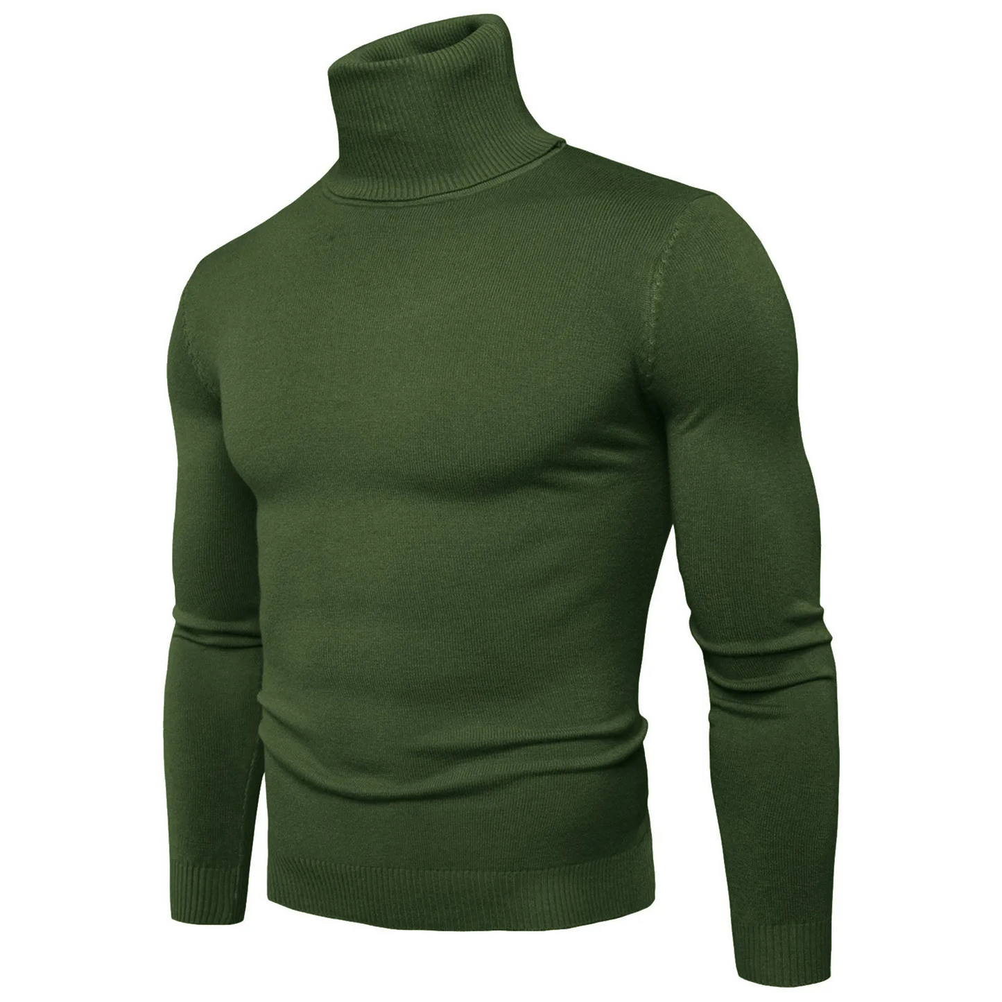 Tight-fitting turtleneck jumper for winter days