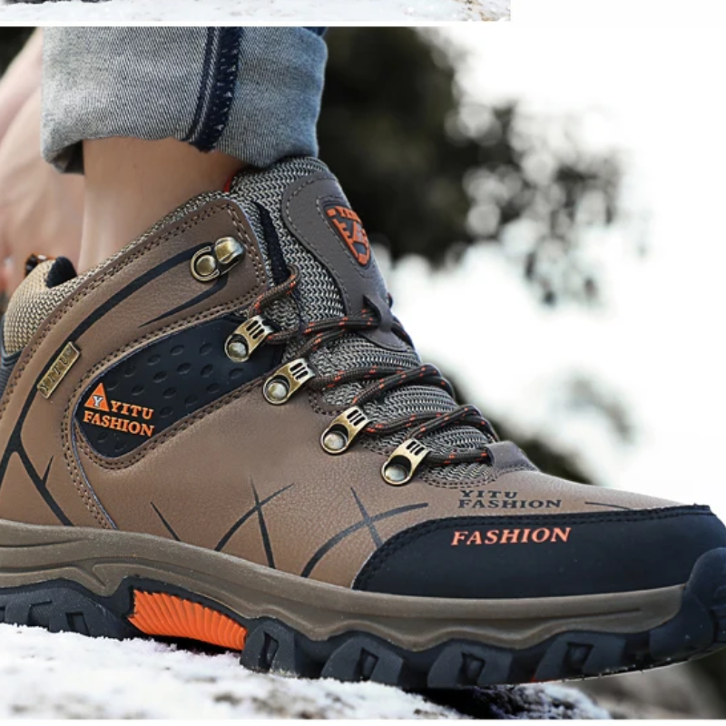 Hiking Shoes Men's Waterproof Warm Lined Outdoor Trekking Shoes