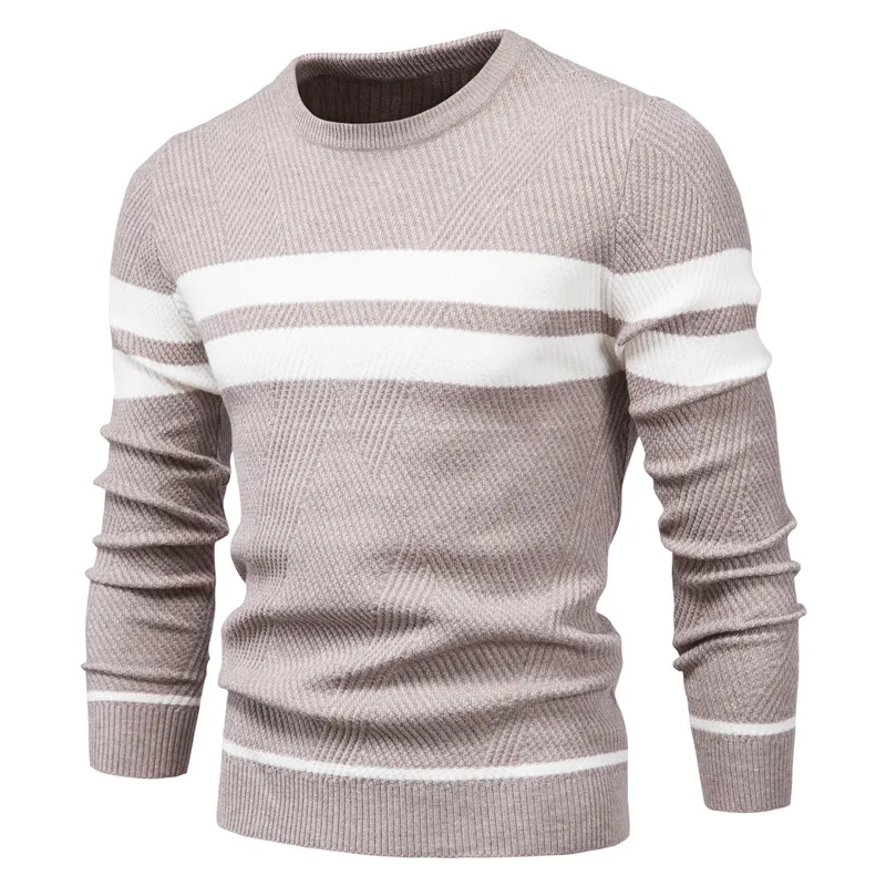 Striped men's jumper with modern design for stylish appearances