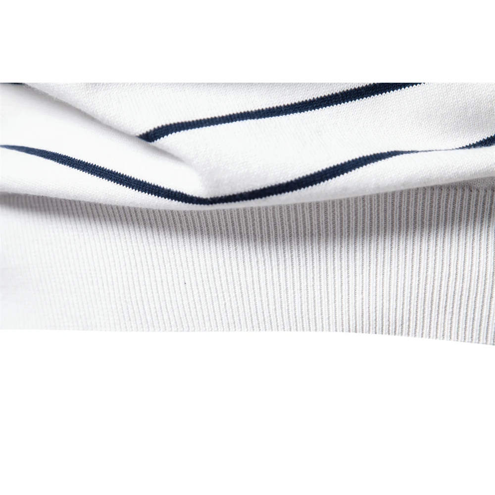 Striped round neck men's jumper in nautical style