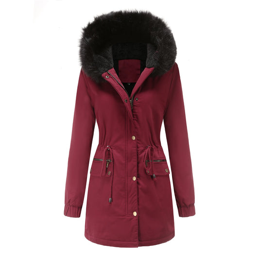 Women - Winter Coat - Fleece Lining & Hood - Stylish Warm Jacket for Cold Weather Comfort