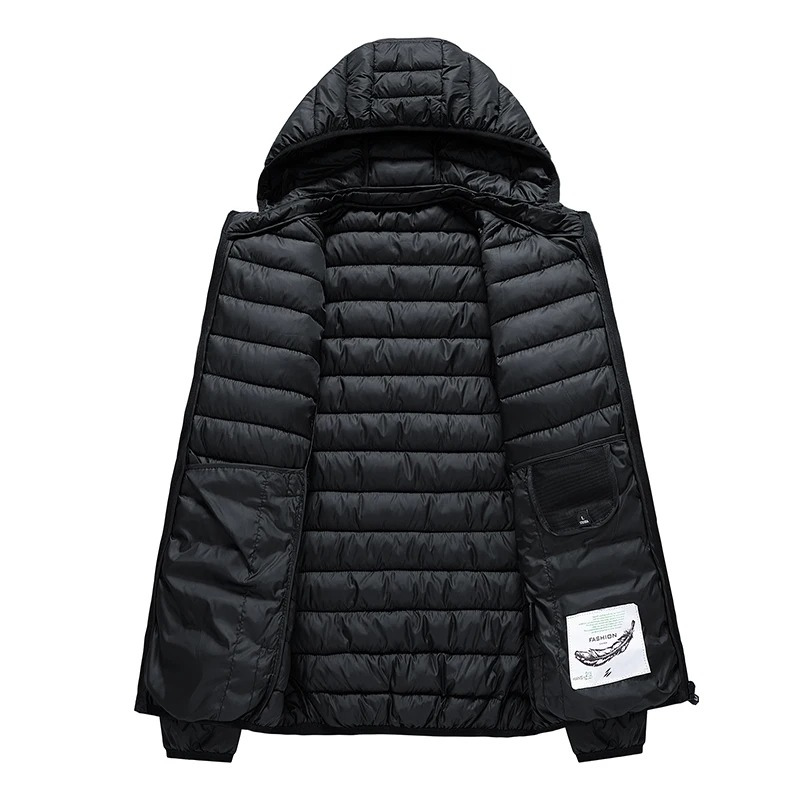 Men's quilted transition jacket With hood