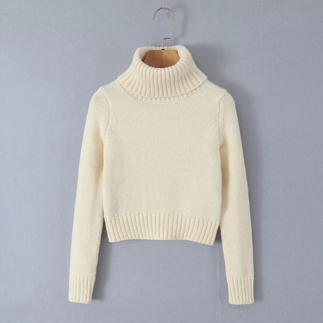 Ribbed turtleneck jumper in soft knit