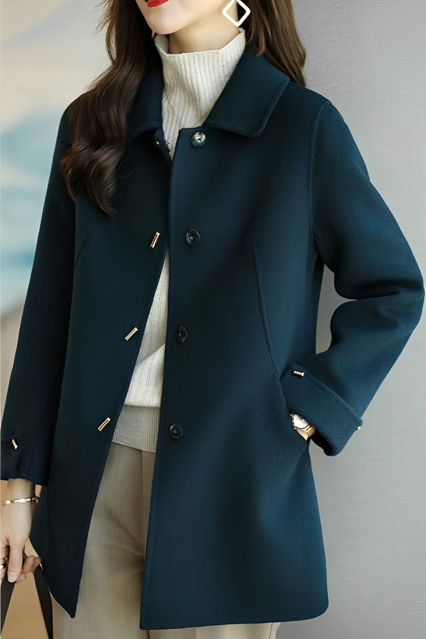 Women - Casual Wool Coat - Slim Fit - Stylish & Comfortable Outerwear for All Occasions