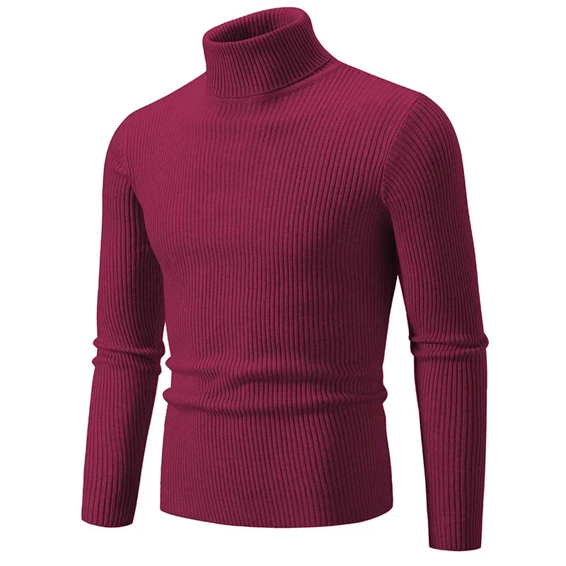 Ribbed turtleneck jumper for autumn and winter