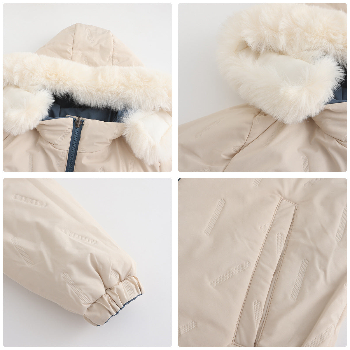 Women - Reversible Winter Parka - Fur Cotton - Stylish Warm Outerwear for Cold Weather