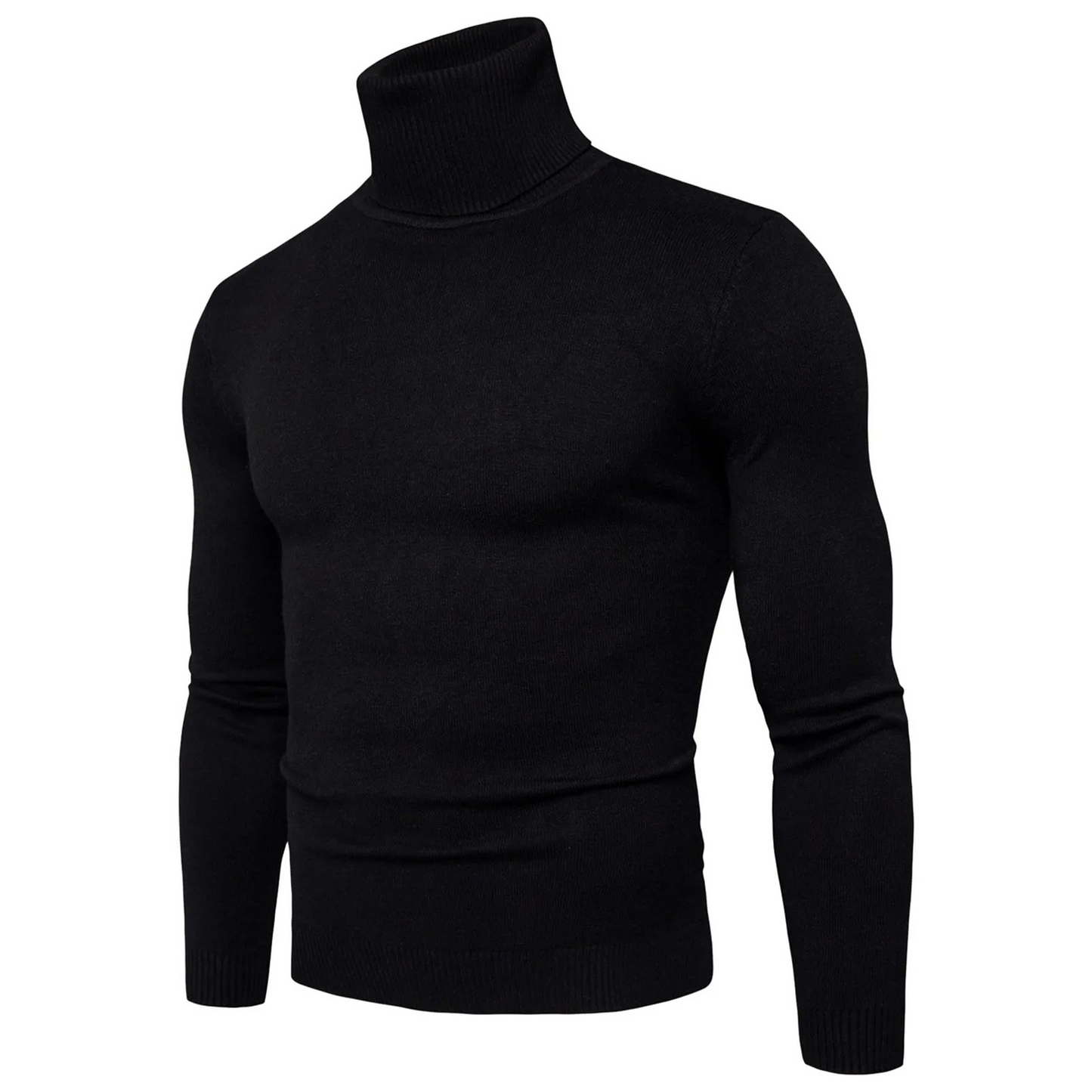 Tight-fitting turtleneck jumper for winter days