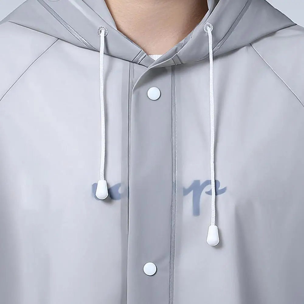 Men's mackintosh long waterproof transparent with hood