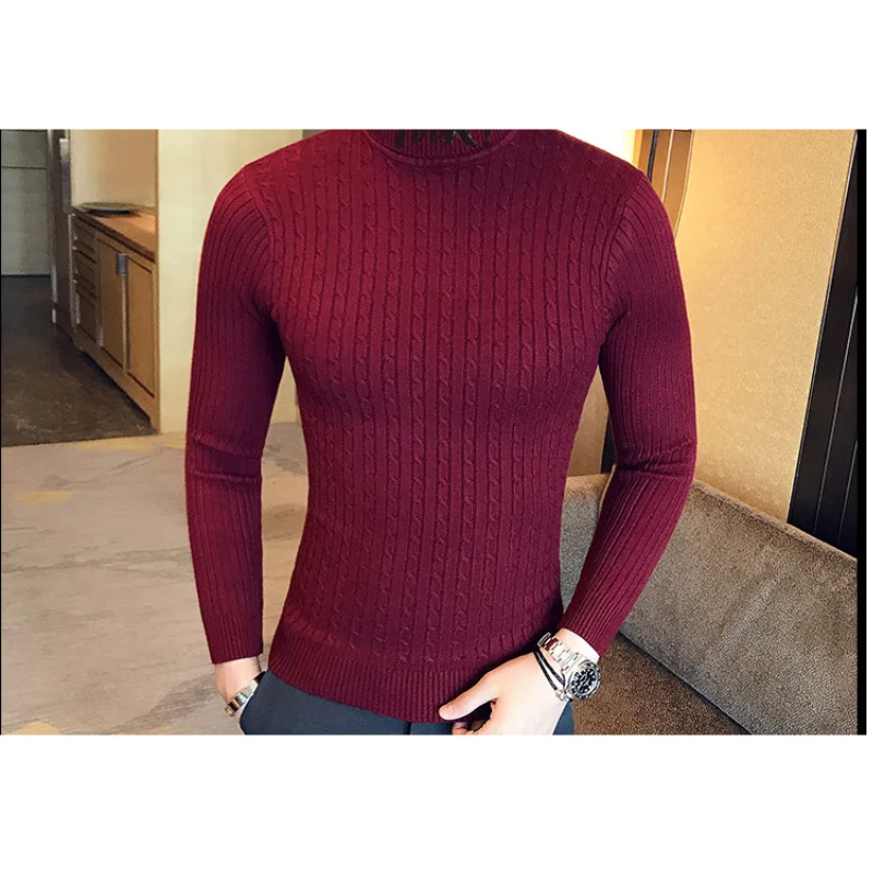 Knitted turtleneck jumper men