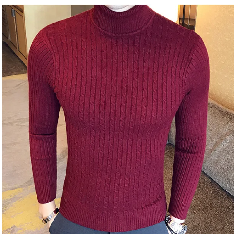 Knitted turtleneck jumper men