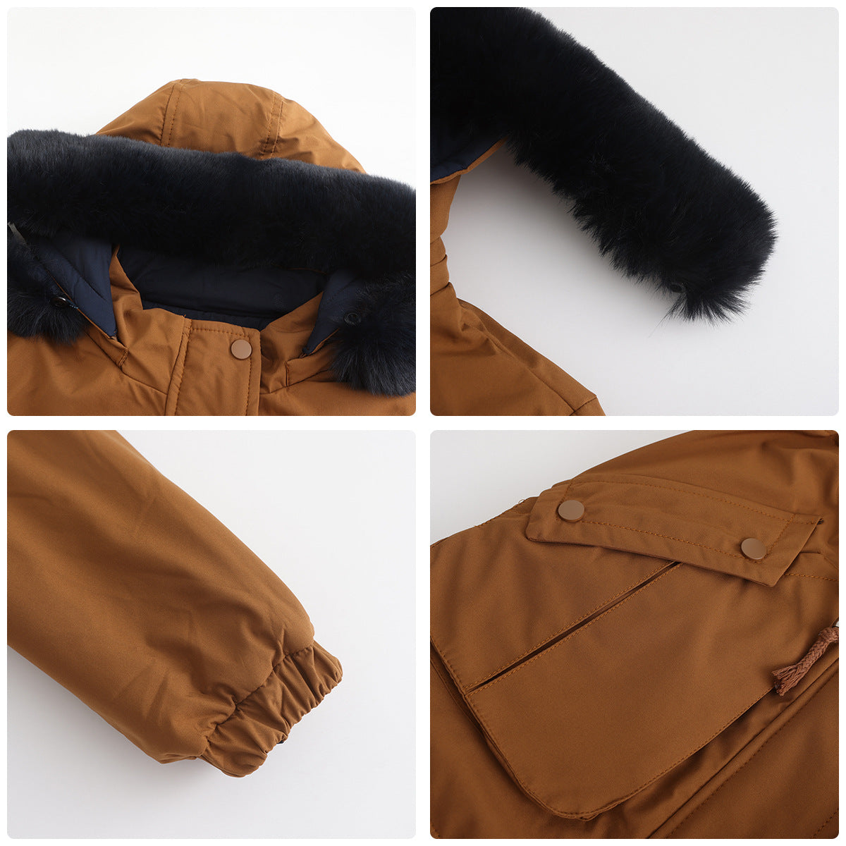 Women - Reversible Winter Parka - Fur Cotton - Stylish Warm Outerwear for Cold Weather