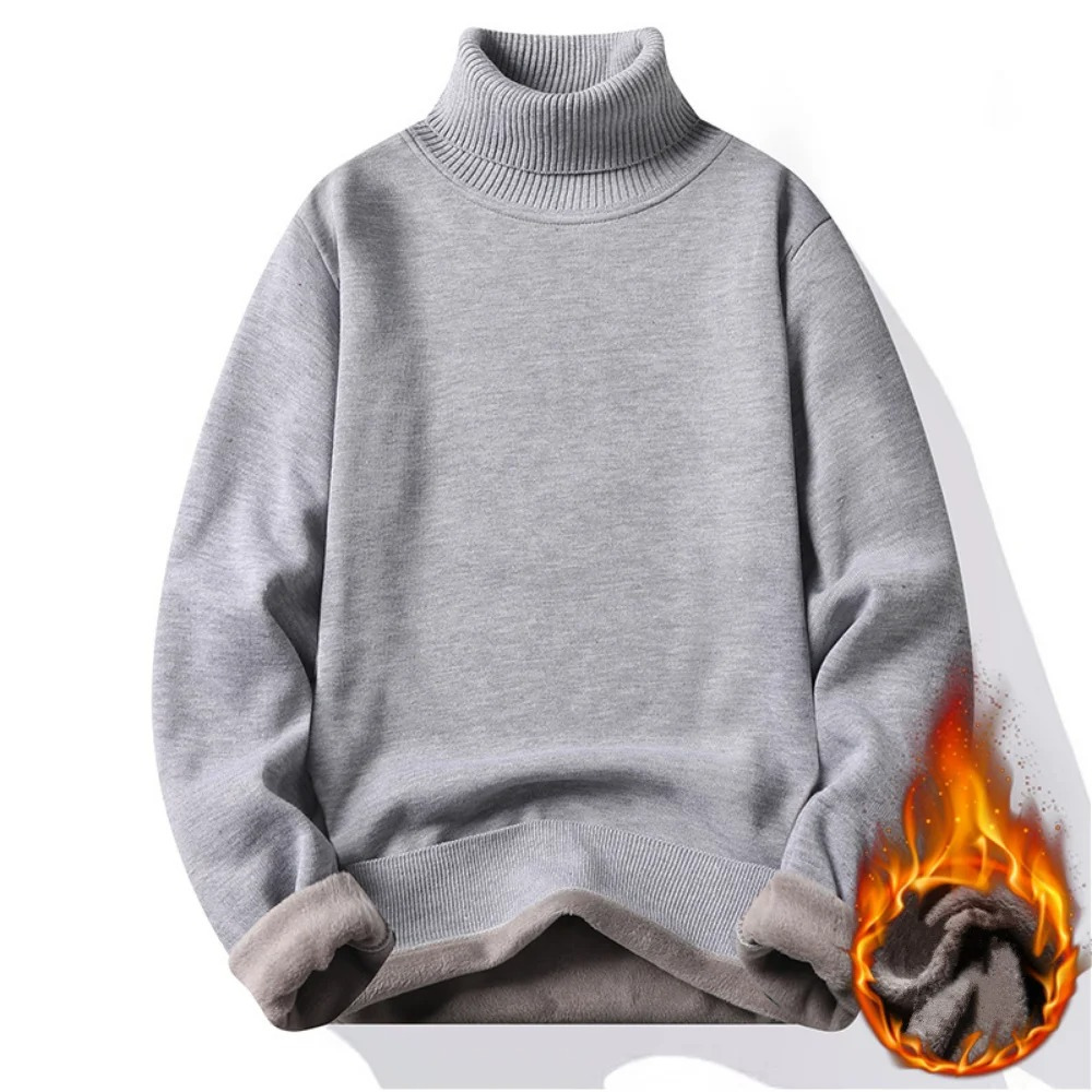 Men's lined turtleneck jumper for winter