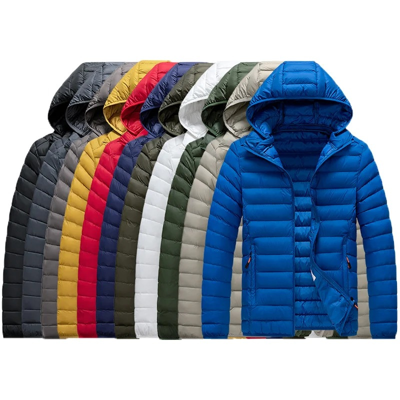 Men's quilted transition jacket With hood