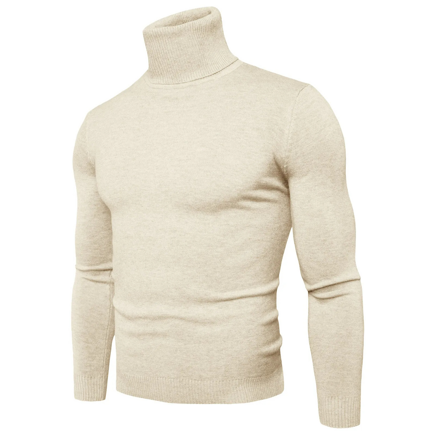 Tight-fitting turtleneck jumper for winter days