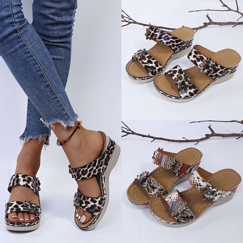 Open toe wedge sandals